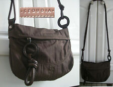 SEQUOIA / NEUF sac a main en textile et CUIR (28x22x7cm+ ANSE = 60CM)