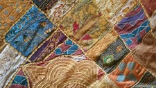 Tenture Patchwork artisanal Indien 
