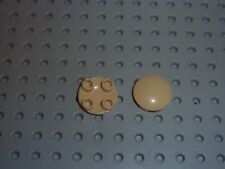 2 x LEGO Round Dish Tan ref