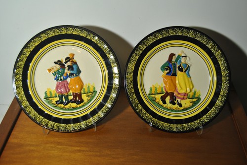 Paire assiette faience - , henriot