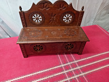 ancien meuble de poupée breton miniature banc