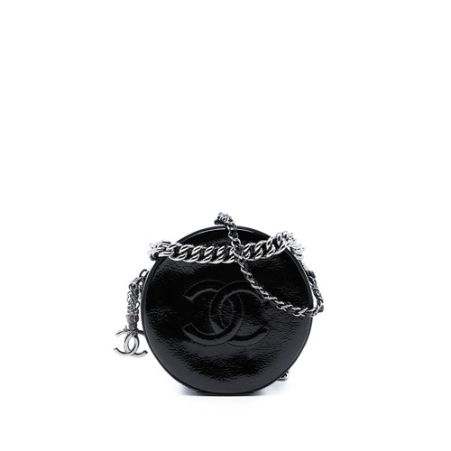 Chanel cuir verni rond - verni, as