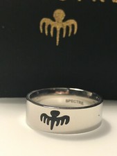 BAGUE SPECTRE JAMES BOND MOURIR PEUT ATTENDRE + POCHETTE GRAVÉE