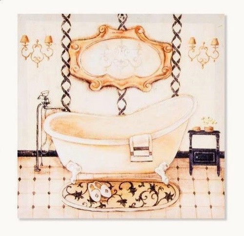 Cadre toile tableau baignoire - cadre,