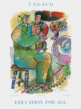 Théo TOBIASSE Unesco Education for all 1986 affiche