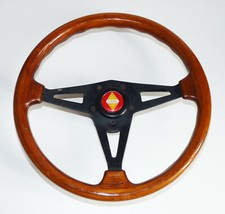 Pièce auto Renault - BWA Made in Italy - Volant bois 3x fente + Moyeux noir