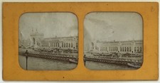 Paris Expo 1900 Palais des Armées et de terre et mer Photo Stereo Diorama 