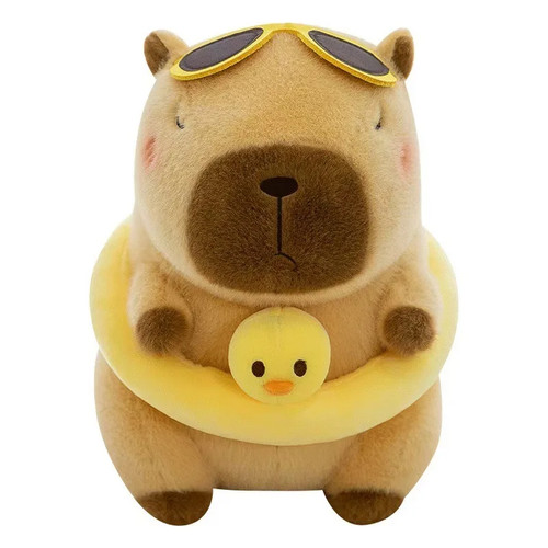 Peluche capybara 23cm douce - peluche, 23cm,