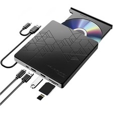 Lecteur CD/DVD ExterneUSB 3.0 Graveur Enregistreur Portable RW/ROM Mince avec...