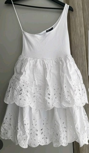 Zara robe blanche mini - , m
