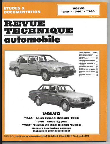 Revue technique volvo 240 - volvo, 740