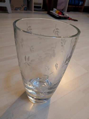Vase taillé jg durand - vase, cm