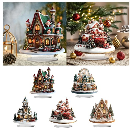 Maison village noël 2d - village,