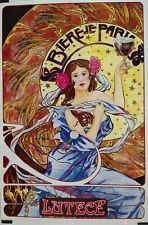 Lutèce bière de Paris Circa 1980 Affiche Originale Alcool Publicité