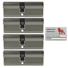4X Cylindre Profilé 95Mm 45/50 10X Clé Serrure Identique Avec Carte De Code