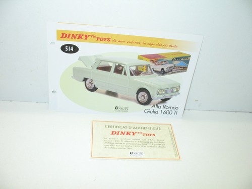 Fiche certif dinky toys - fiche, certif.