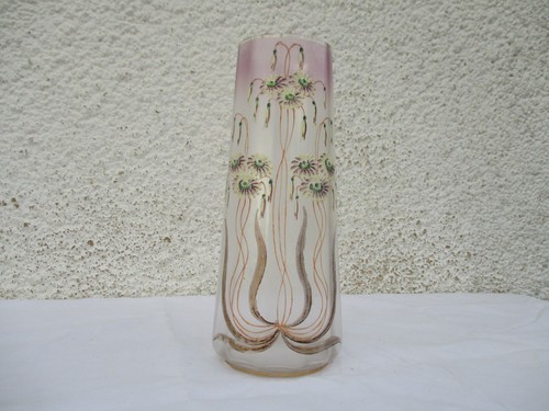 Grand vase verre decor - vase, en