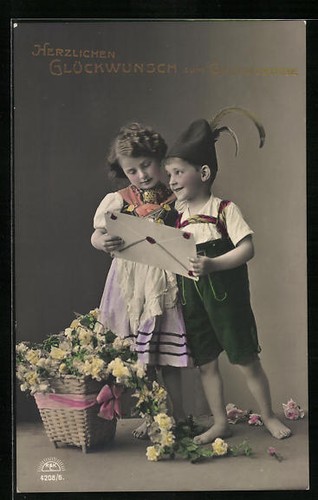 Carte postale photo l - k, /
