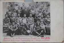 Zoo humain, Bruce Nayo et sa troupe de danseurs du Togo, Togomandigo, 1904 Carte