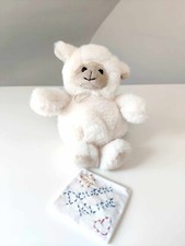Peluche/Doudou Mouton Agneau Boulidoux Fourrure Blanche 20cm  -  Histoire D'ours