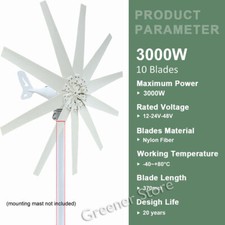 3000W 12V 24V 48V Turbine
