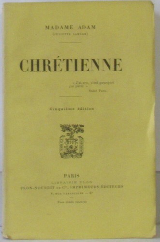 Chrétienne madame adam - chrétienne,