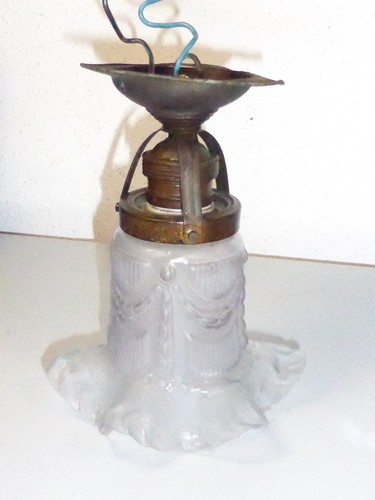 Ancienne tulipe verre - ancienne,