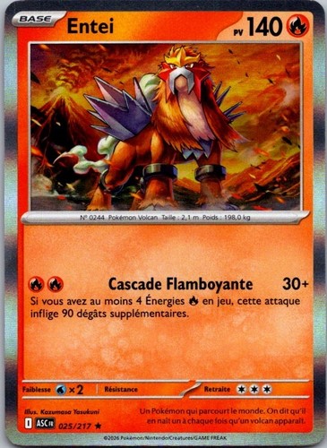 Carte pokémon entei 025 217 - pokémon,