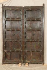 Porte- Portail en Bois Baquet Et Fer D'Intérieur Ou D'Extérieur Vieille Antique