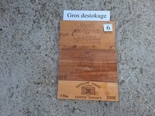 Lot de 3 estampes bois façade de caisse vin