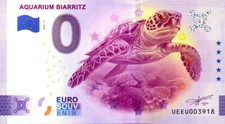 64 BIARRITZ Aquarium 12, Tortue, 2025, Billet Euro Souvenir
