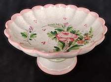 Compotier À Fleurs Peint À La Main