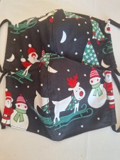 LOT DE 2  MASQUES EN TISSU 100% COTON REUTILISABLE