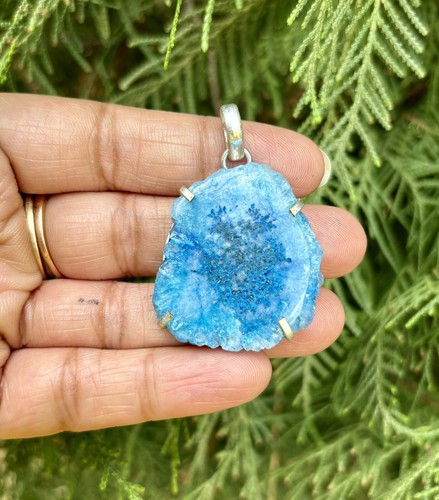 Pendentif pierre agate - , géode