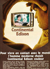 Publicité ancienne télé Continental Edison 1970 issue de magazine