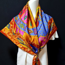 RARE VINTAGE foulard en soie