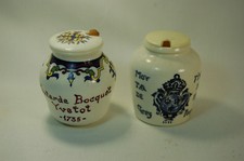2 Pots à moutarde publicitaire, Grey Poupon. Dijon. Bocquet Yvetot ---/B15/