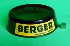 Cendrier publicitaire / vide poche BERGER - anisette liqueur - verre fumé