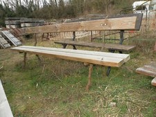 Banc public montants en fonte  240cm