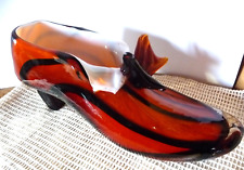 GRAND SOULIER VERRERIE D'ART TRESOR DU GALION soufflé bouche