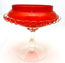 coupe en verre rouge de Murano
