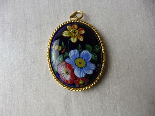 Ancien pendentif porcelaine - ancien,