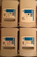 HP 80 Original Lot de 4 Cartouches d'encre 350ml pour HP DesignJet 1000 Series