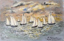 Régates voiliers en mer