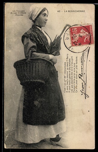 Cpa berrichonne junge dame - cpa, la