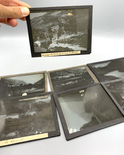 Lot 7 plaques photo lanterne magique Le Lauzet Vallée de l’Ubaye, paysages alpin