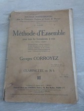 ancien livre methode d'ensemble instruments a vent Georges Corroyez solfege