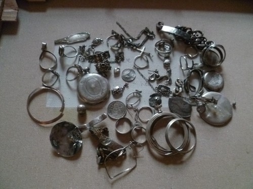 Lot bijoux casses argent - bijoux,