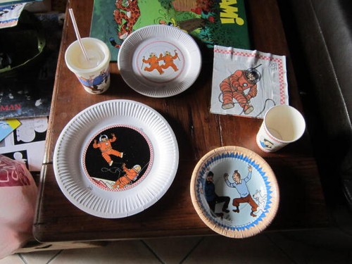 Tintin lot 6 objets - tintin,