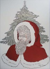 Jean MARAIS : Père Noël, Lithographie signée